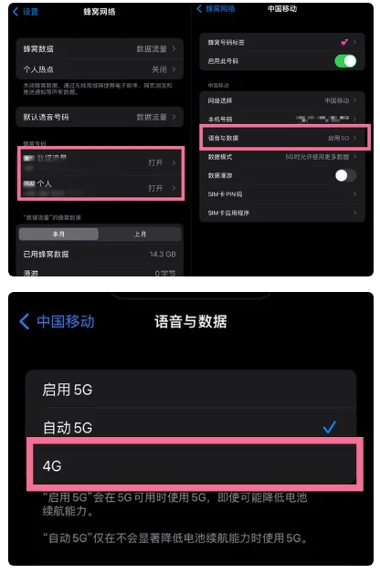 霞山苹果手机维修分享iPhone14如何切换4G/5G? iPhone14 5G网络切换方法 