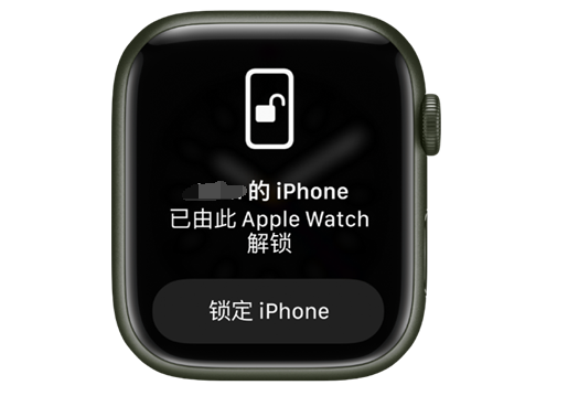 霞山苹果手机维修分享用 AppleWatch 解锁配备面容 ID 的 iPhone方法 