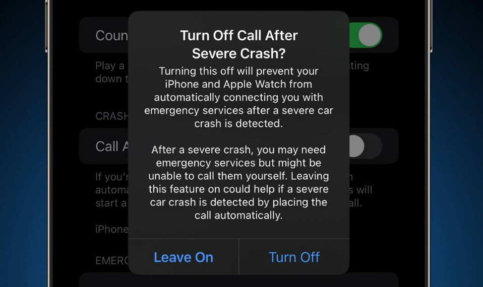 霞山苹果14维修分享 iPhone 14 和 Apple Watch 上关闭崩溃检测 